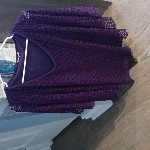 XXL Purple beautiful Batwing top - Picture 2 of 10